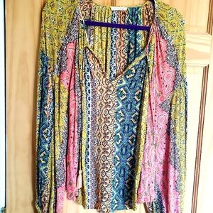Love Stitch Boho Blouse Small